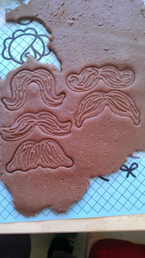Mustache cookie dough